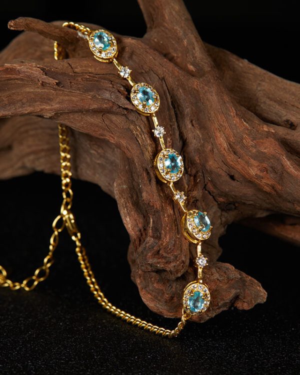 The Kiss of Artemis Natural Gemstones S925 Silver Bracelets Apatite