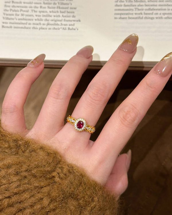 Vintage Rouge Ring 18K Gold Plated 3