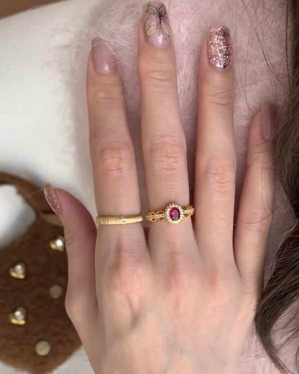 Vintage Rouge Ring 18K Gold Plated 4