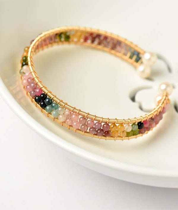 Whisper 14K Gold-Plated Rainbow Tourmaline Bracelet (3)