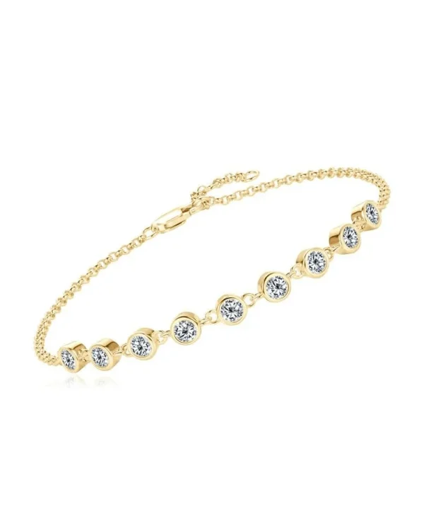 Celestial Bond Moissanite Bracelet Plated