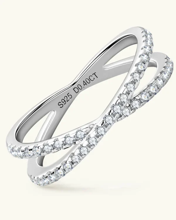 Moissanite Eternity Wedding Band Stacking Ring