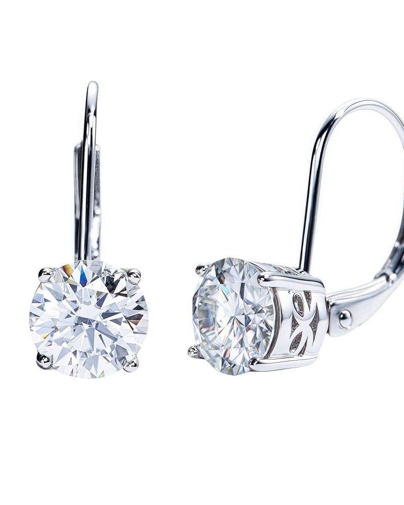 Alternative view of 1Carat Moissanite Diamond Earrings S925 Silver