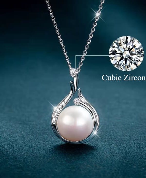 999 Sterling Silver Natural Pearl Necklace for Sale 4