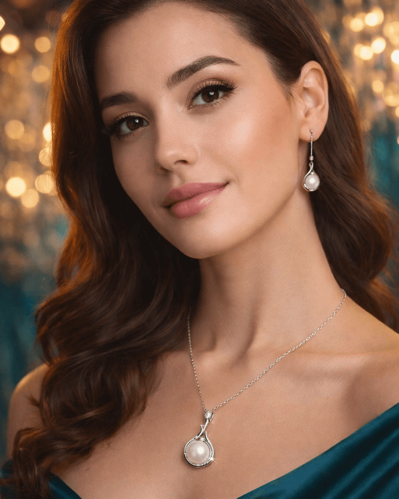 Alternative view of 999 Sterling Silver Natural Pearl Necklace for Sale