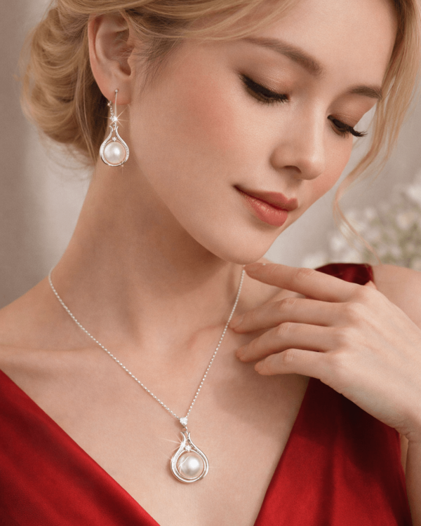 Silver Natural Pearl Necklace 2