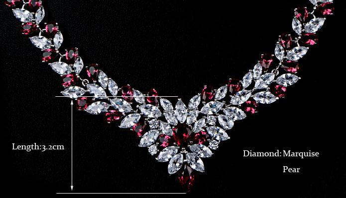 Vintage Marquise Floral Bridal Jewelry Set 1