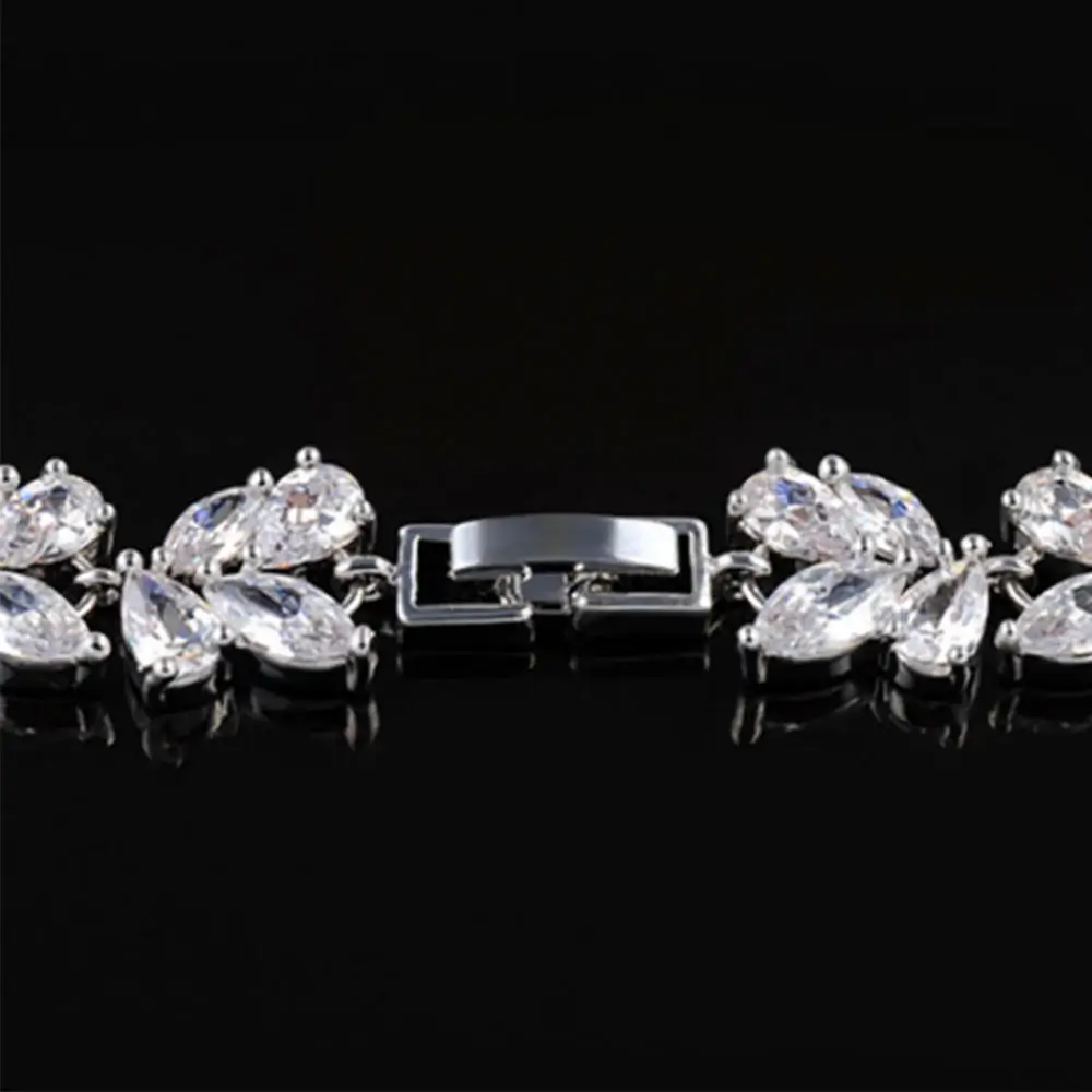 Vintage Marquise Floral Bridal Jewelry Set 14