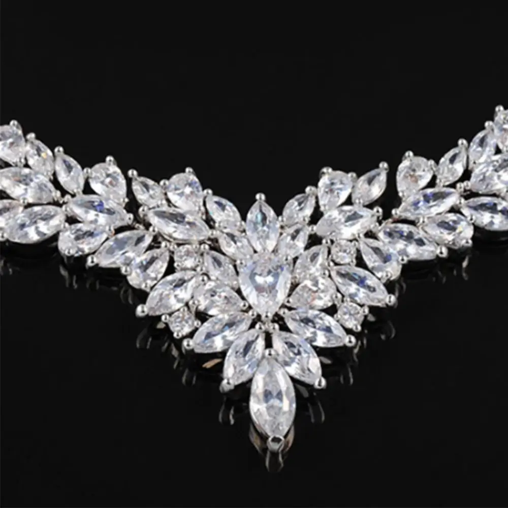 Vintage Marquise Floral Bridal Jewelry Set 15