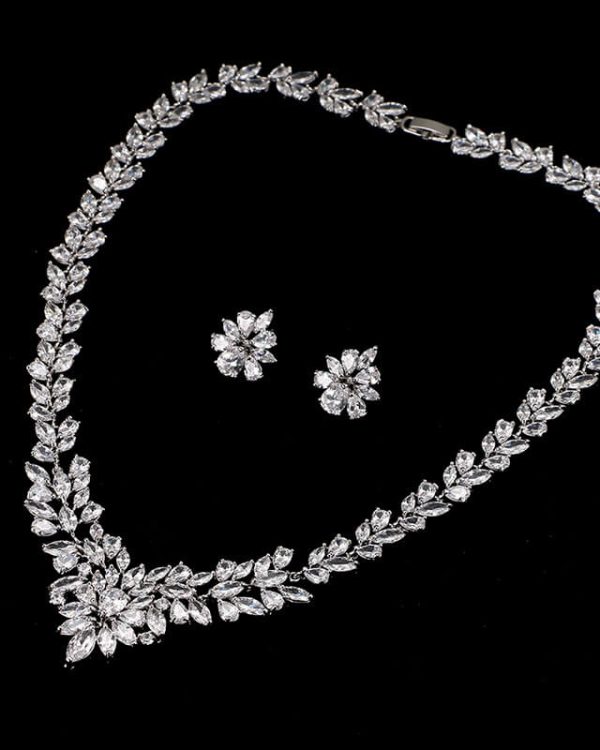 Vintage Marquise Floral Bridal Jewelry Set 5