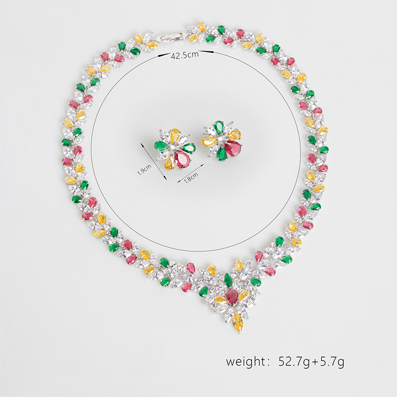 Vintage Marquise Floral Bridal Necklace 5