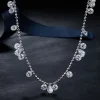 925 Sterling Silver Diamond Station Necklace 7