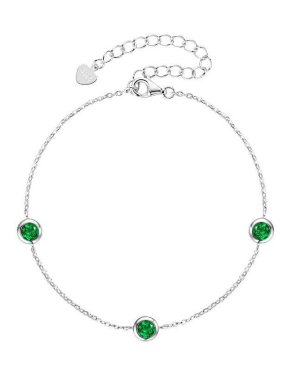 925 Sterling Silver Emerald Bracelet Fine Jewelry Bracelet - Image 7