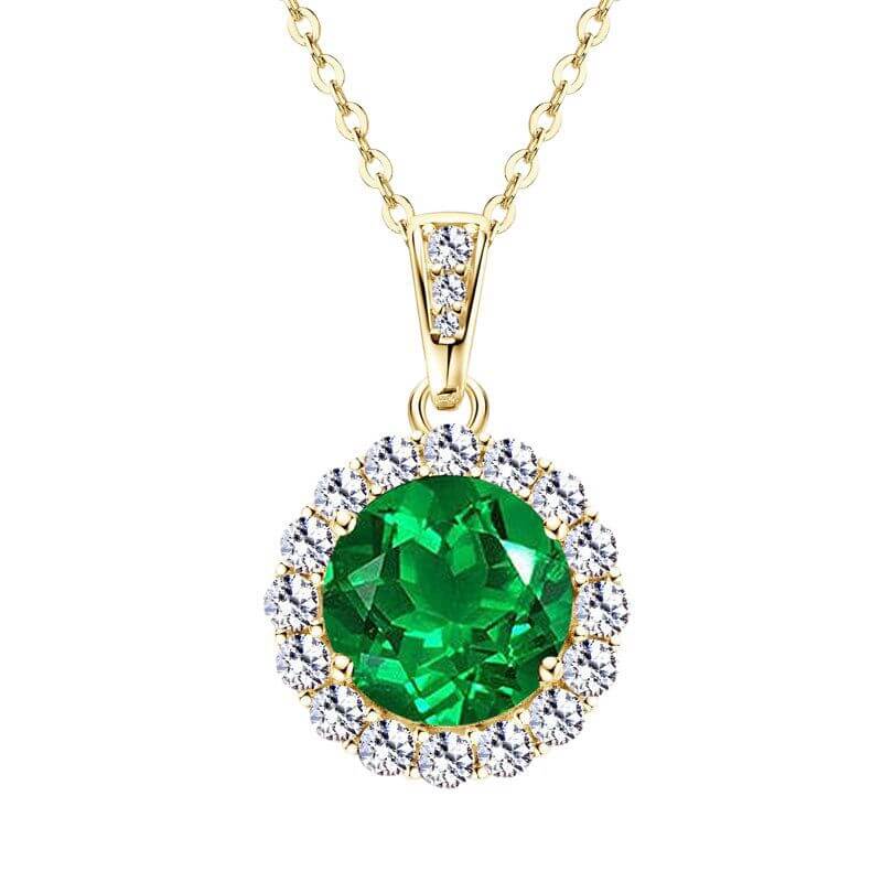 925 Sterling Silver May Birthstone Stud Earrings Necklace Set - Image 13