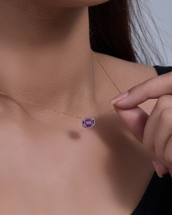 Amethyst Birthstone Pendant 7
