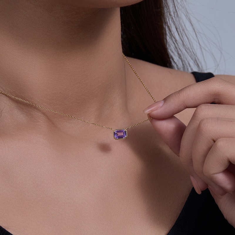 Amethyst Birthstone Pendant 7