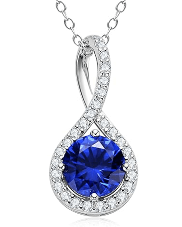 Blue Sapphire Necklace 925 Sterling Silver Gemstone Birthstone Jewelry - Image 6