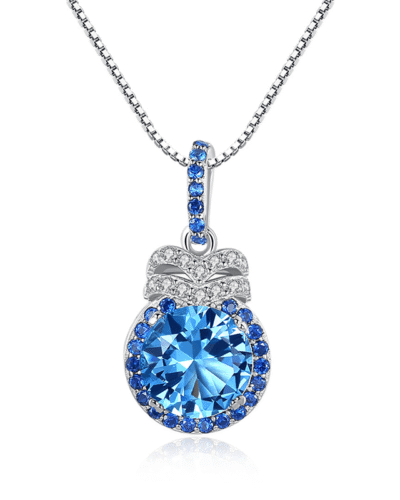 Sapphire Necklace 925 Sterling Silver London Series Jewelry