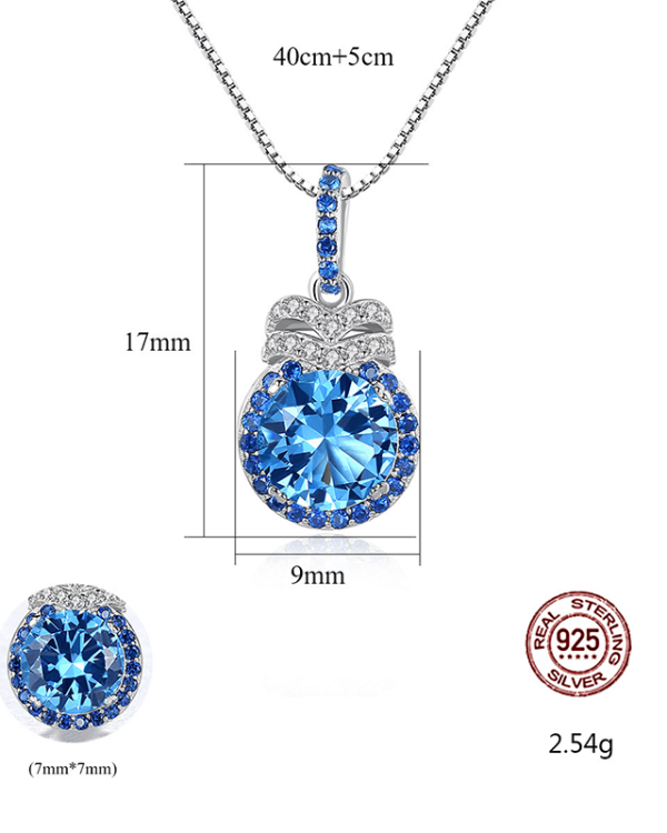 Drop Dangle sapphire Necklace London series jewelry 5