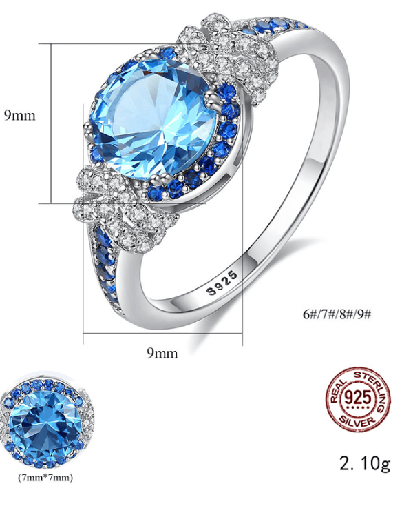 Drop Dangle sapphire Ring London series jewelry 6