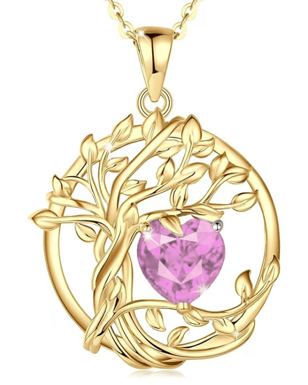 G Tree of Life Birthstone Necklace 3