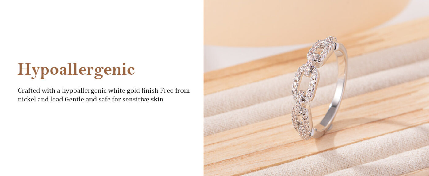 Half Eternity Twist Chain Ring 1
