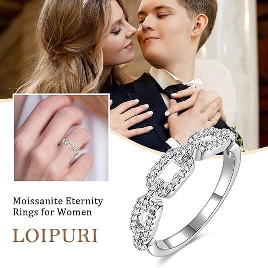Half Eternity Twist Chain Ring 5