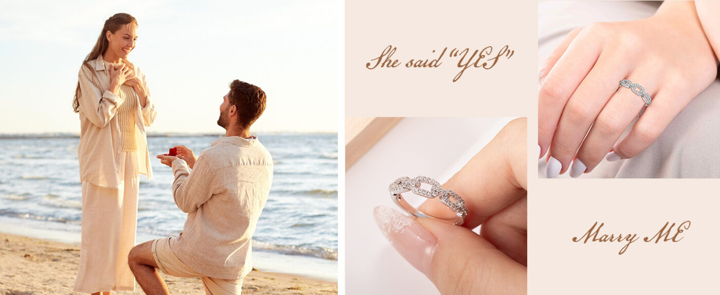 Half Eternity Twist Chain Ring 9