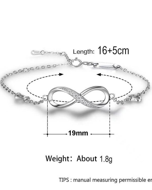 Infinity Endless Adjustable Bracelet 925 8