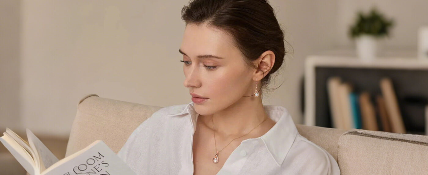 Infinity Teardrop Pendant Necklace 925 Sterling Silver Birthstone Jewelry 1