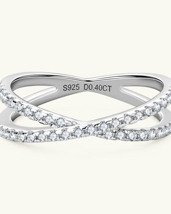 Moissanite Eternity Wedding Band Stacking Ring 2