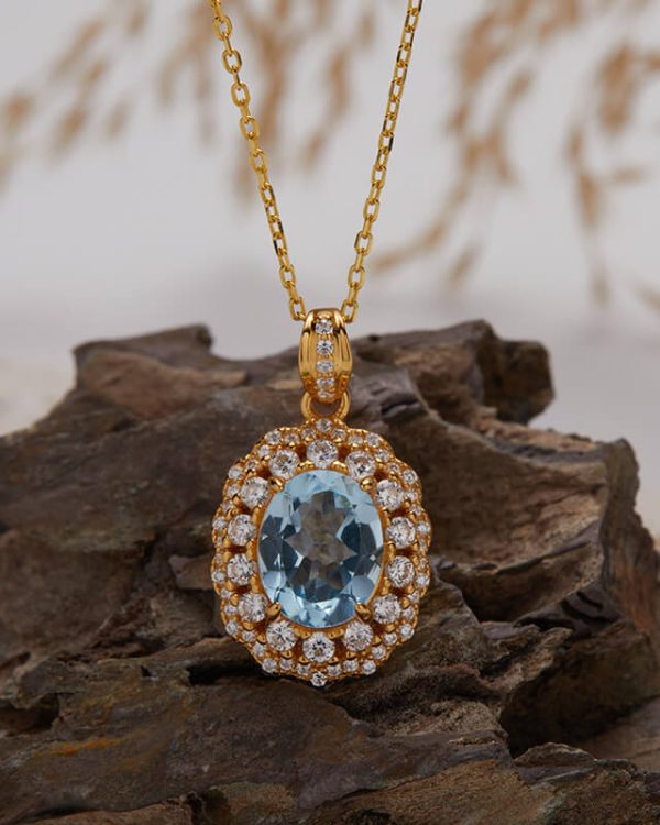 Oval Gemstone Necklace 5