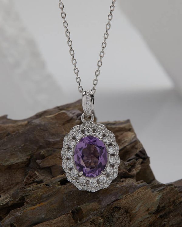 Oval Gemstone Necklace 6