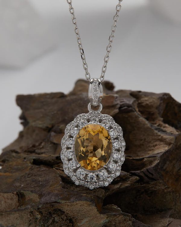Oval Gemstone Necklace 9