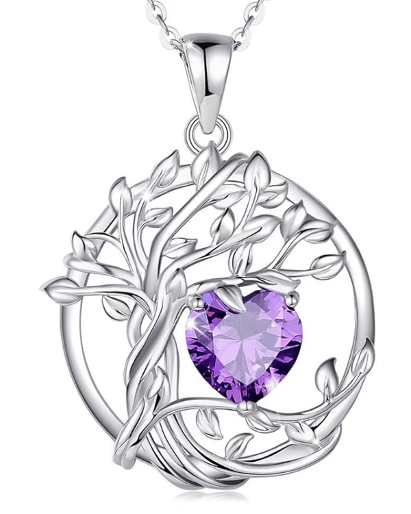 S Tree of Life Birthstone Necklace 6