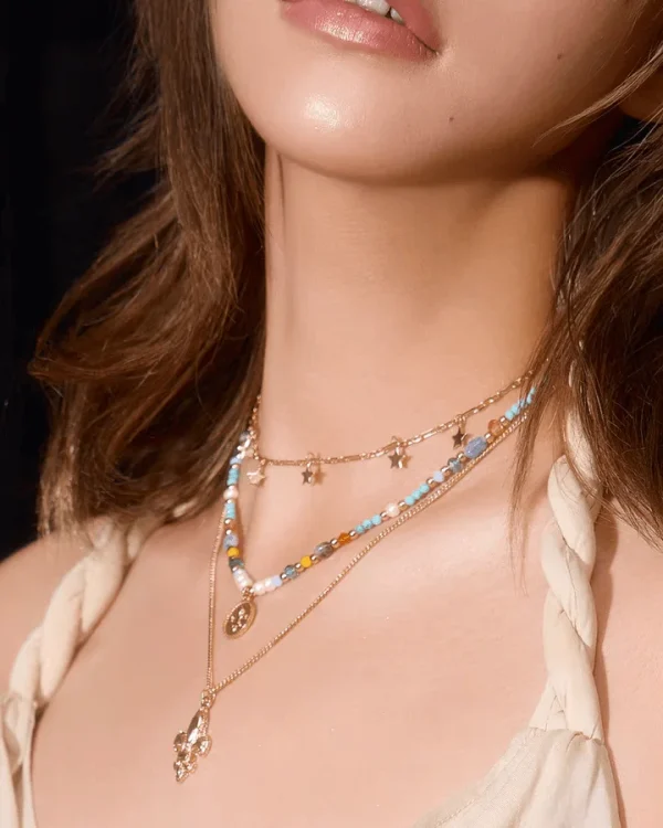 Ocean Breeze Boho Layered Necklace Stackble Necklace