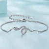 Spirit Serpent S925 Bracelet  White Gold Plated