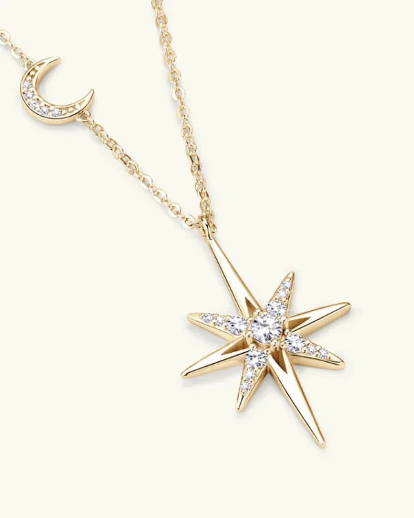 Radiance 925 Silver Chain with Moissanite Star Pendant