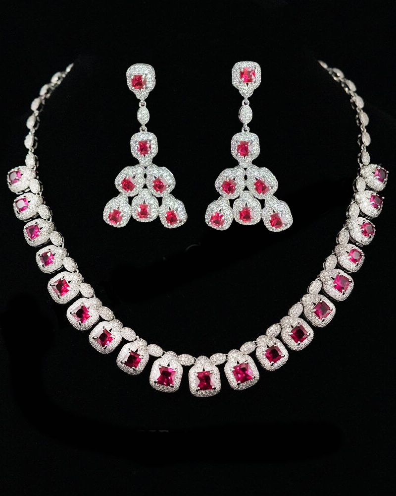 Alternative view of Sparkling Luxury Wedding Jewelry Sets For Bride