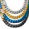 14MM Stainless Steel Cuban Link Miami Chain Necklace for Men Boys