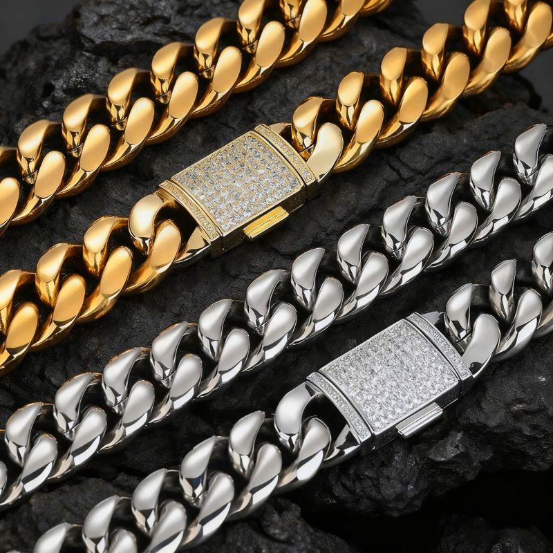 14MM Stainless Steel Cuban Link Miami Chain 7