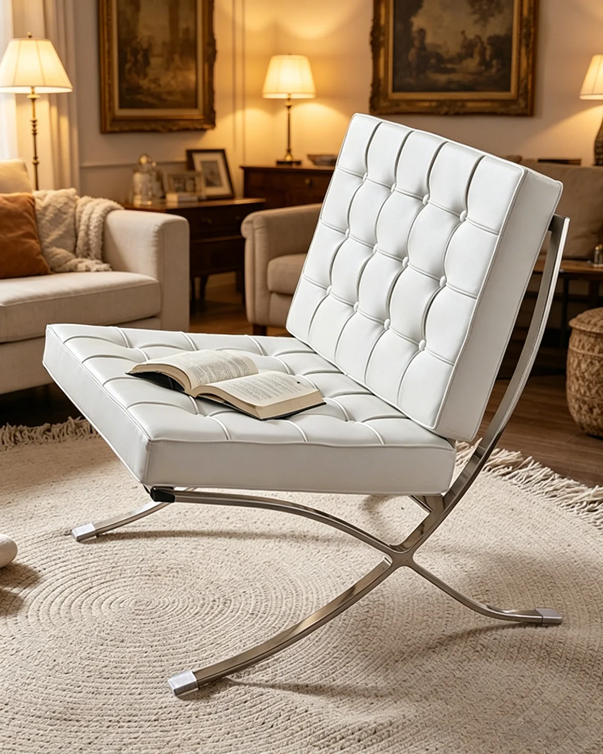 Barcelona Lounge Chair with Ottoman for Living Room - Image 11