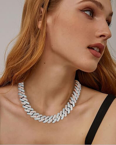 Alternative view of Luxury Hip Hop 20MM Cuban Link Chain Necklace For Women Men