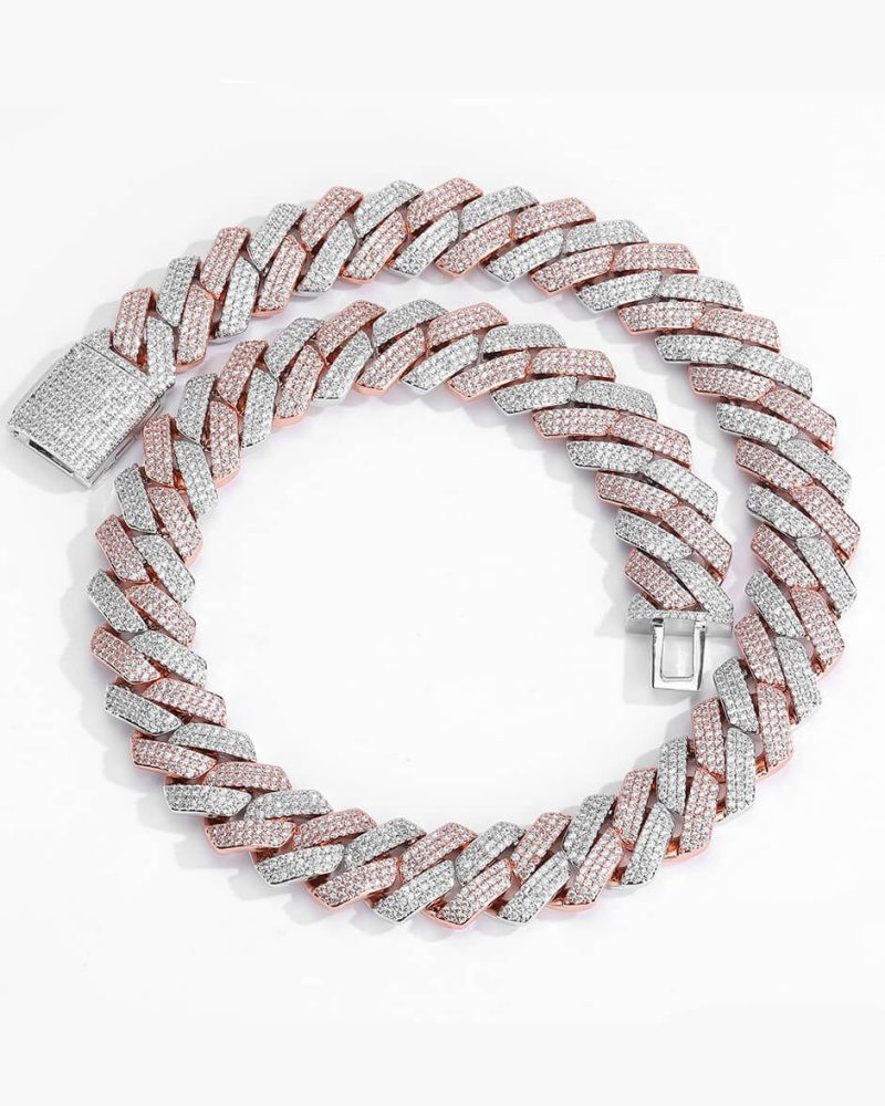 Luxury Hip Hop 20MM Cuban Link Chain Necklace For Women Men