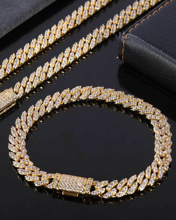 Mens Miami Cuban Link Diamond 12