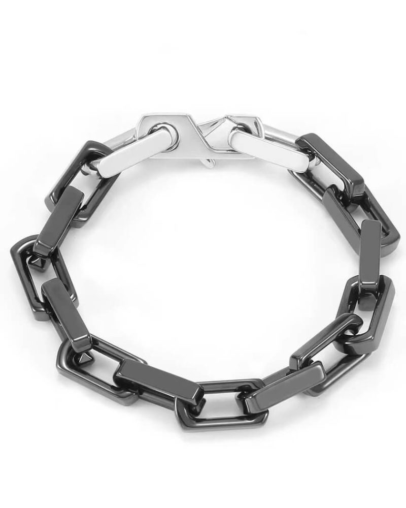 Mens Stainless Steel Miami Cuban Link Bracelet 11