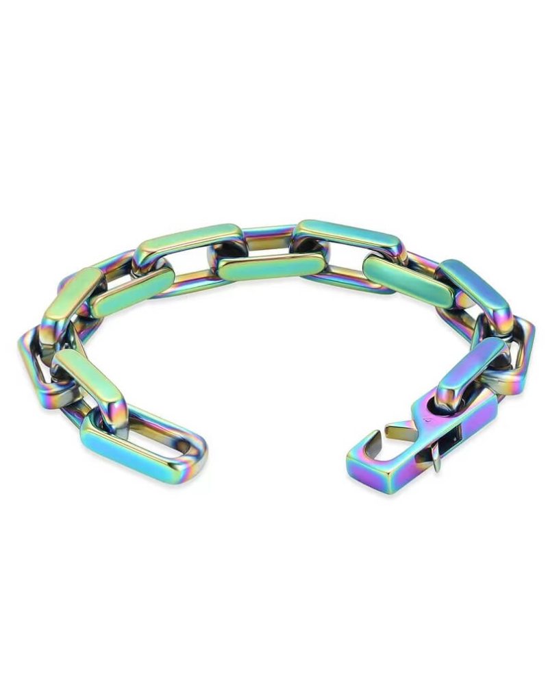 Mens Stainless Steel Miami Cuban Link Bracelet 15