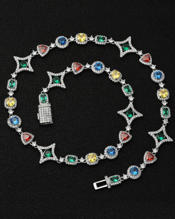 Tears of the Rainbow Tennis Necklace 10