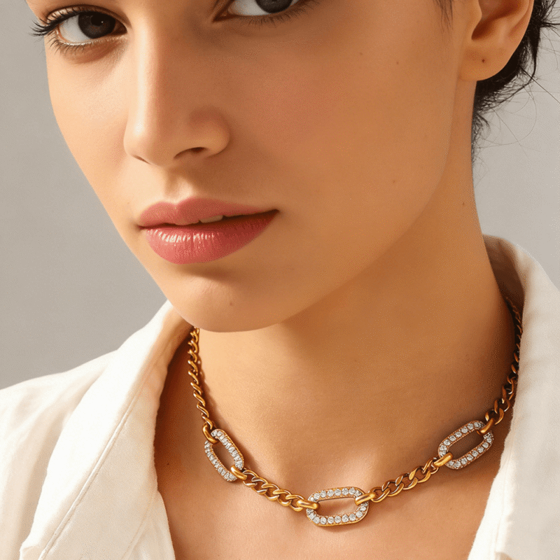 14K Gold Plated Chunky Cuban Link Chain Choker Jewelry Gifts 1