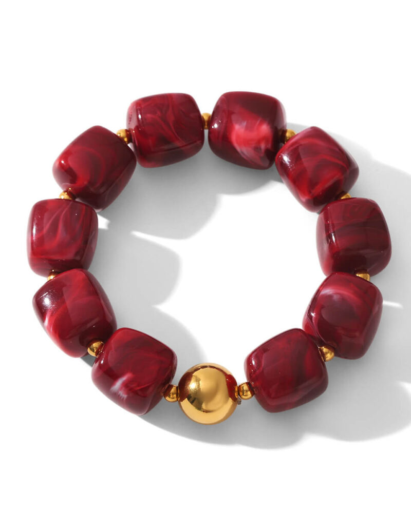 Acrylic Square Beads Chain Bracelet Bangle Trendy Jewelry 1